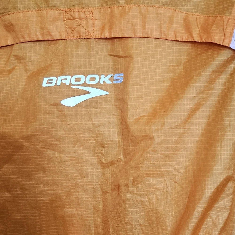 Brooks LSD Lightweight Orange and White Running Jacket